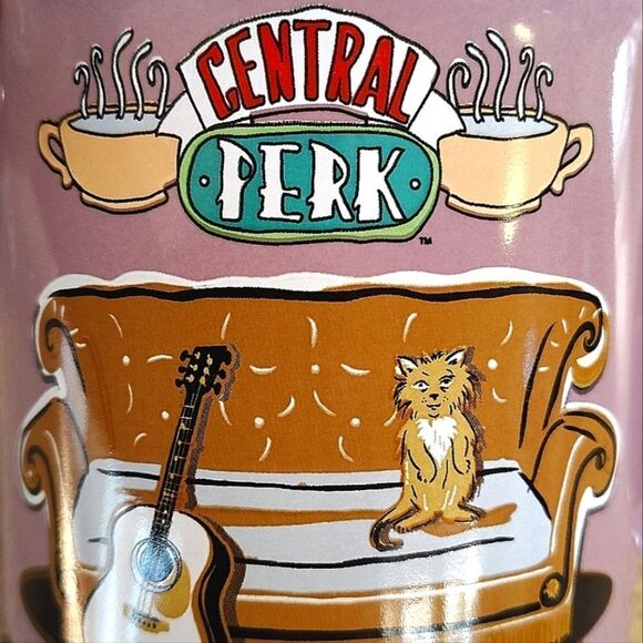 FRIENDS Purple Central Perk Smelly Cat 20 oz Oversized Coffee Mug Latte - Picture 3 of 17